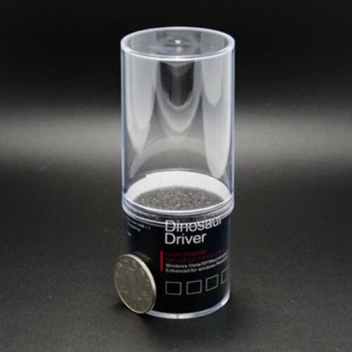 Cylindrical transparent packaging