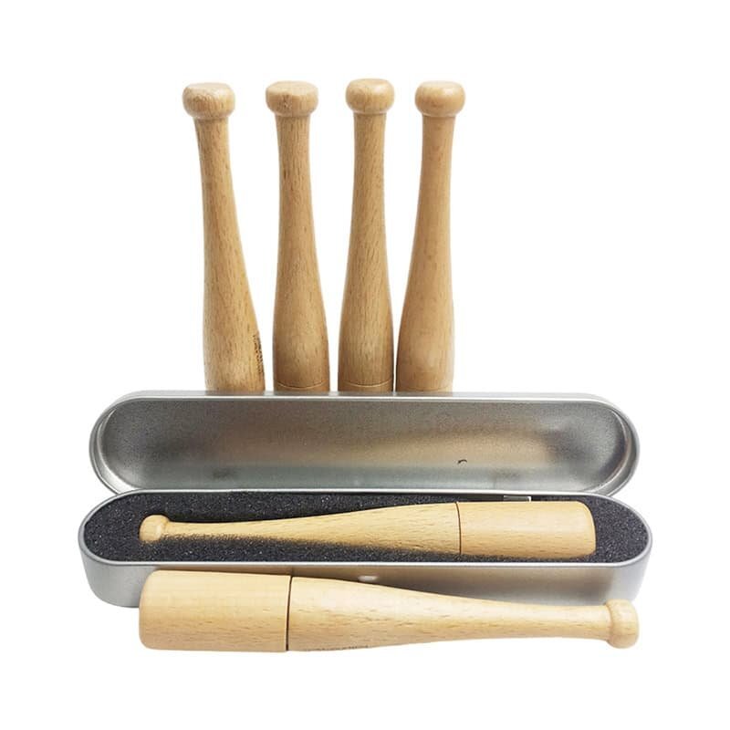 bulk baseball bat shape wooden usb flash drive