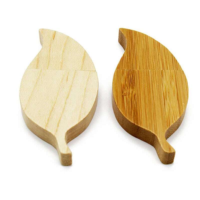 bulk leaf shape wooden usb flash drive