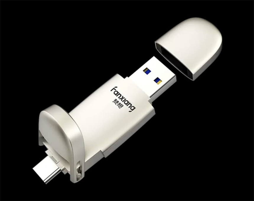 Connect 2 in 1 256 GB USB Flash Drive Pen Drive USB 3.2 Gen 3 USB