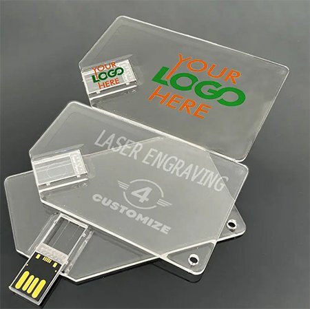 Custom Acrylic Clear Card USB Flash Drive