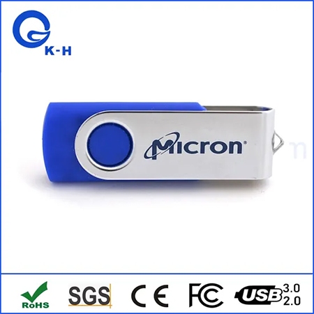 Micron Metal Twister Swivel USB 3.0 Flash Memory Drive 4GB 8GB