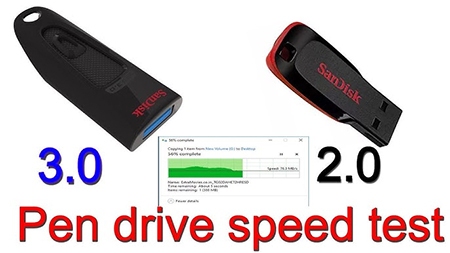 Pen drive speed test 2.0 USB vs 3.0 USB