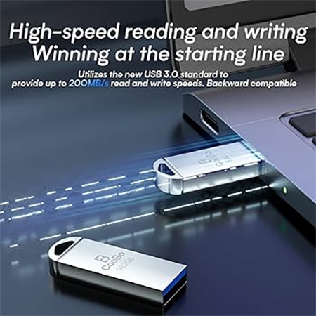 USB Stick 3.0-982GB, CooBo USB Flash Drive, Waterproof Memory Stick USB Drive with Keychain, Portable Metal Pen Drive for PC, Laptop