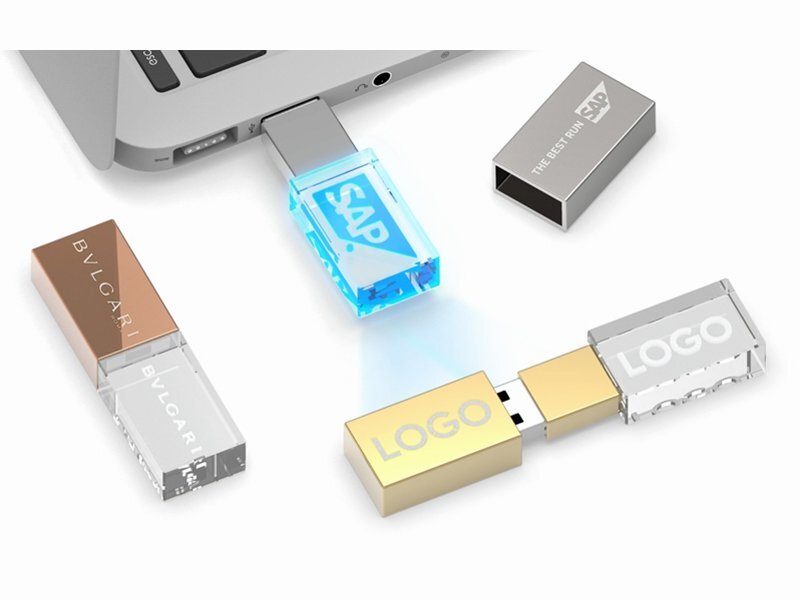 YouSan Clé USB en cristal personnalisée Logo