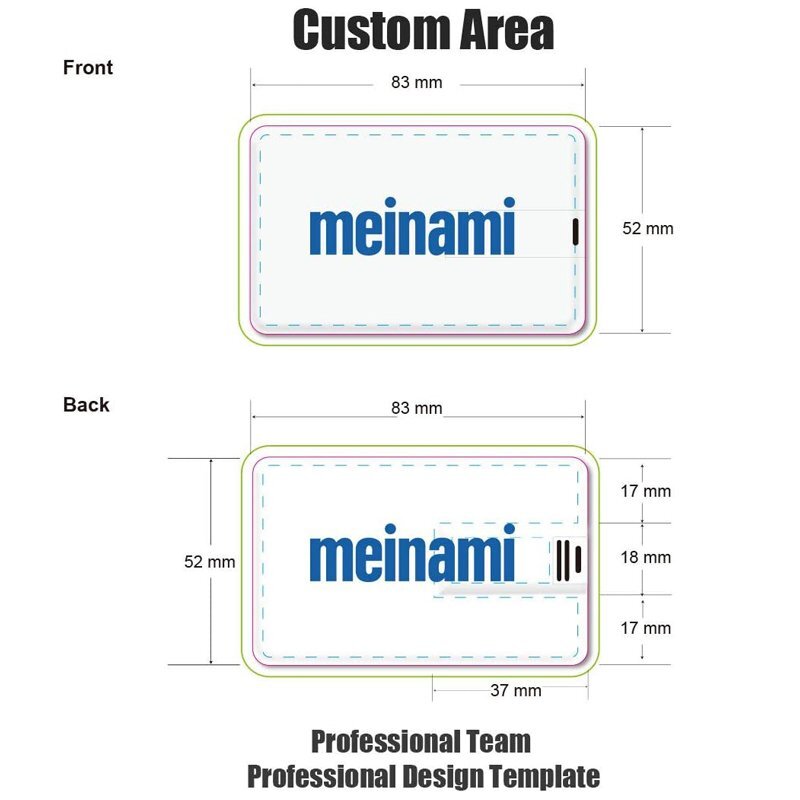 credit card usb flash drive size