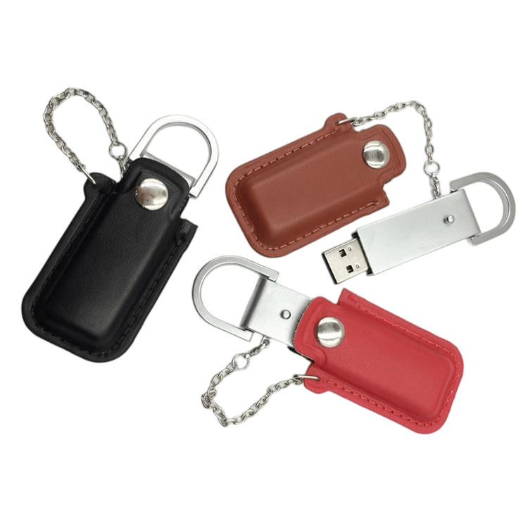 Minimalist slim leather thumb drive