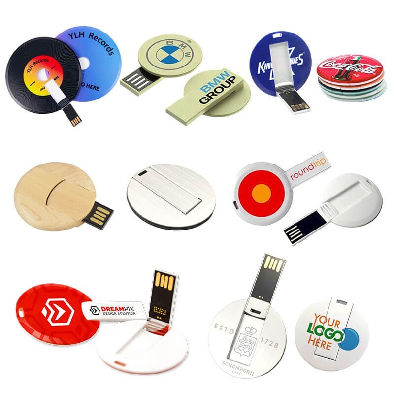 round card usb flash drives