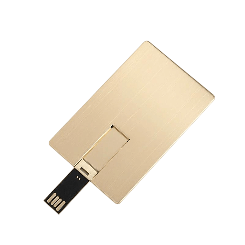 gold aluminium card usb flash drive