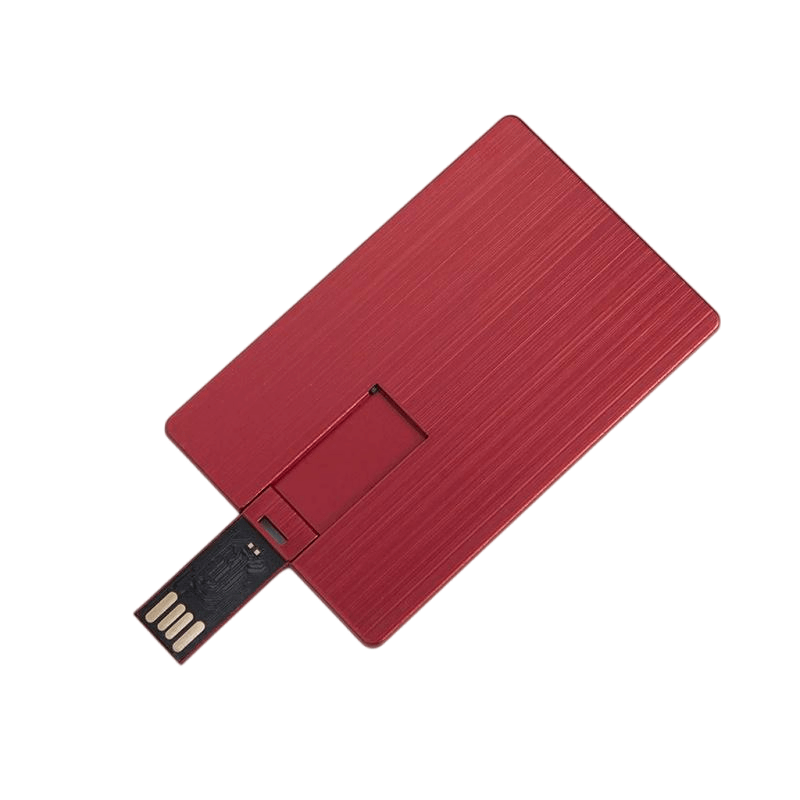 red aluminium card usb flash drive