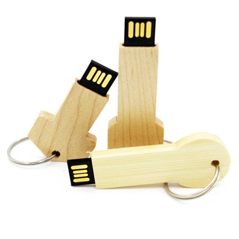 Bamboo Key Style Wooden USB Drive