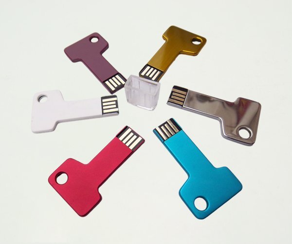 Square-shaped Metal Key USB Drive