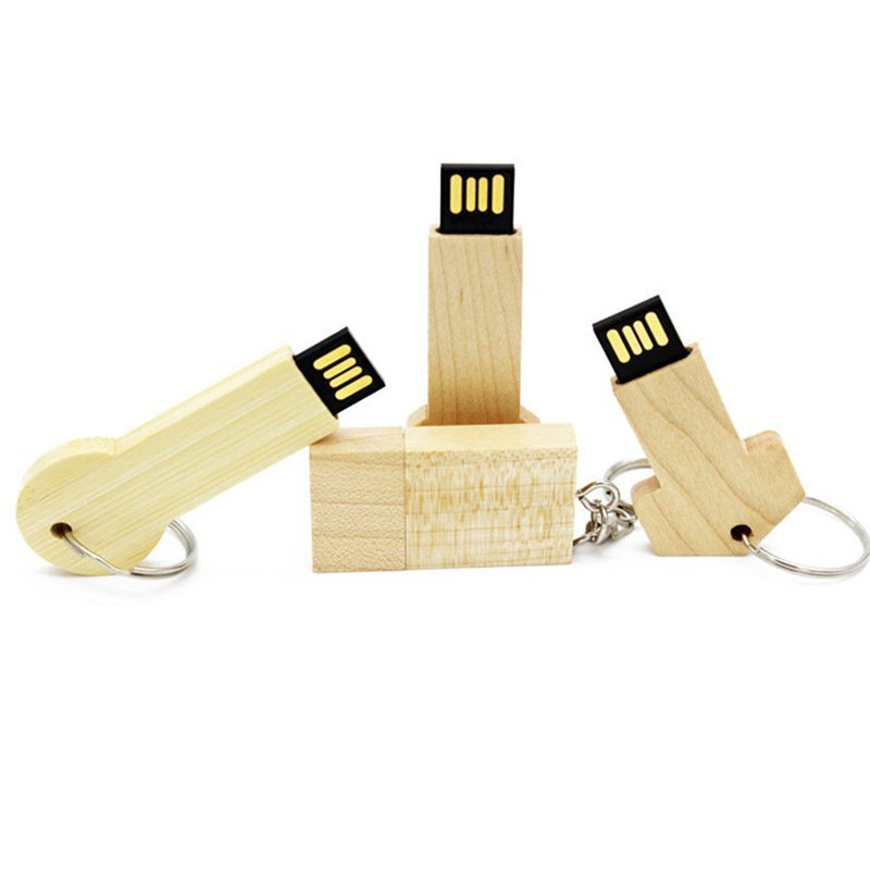 Wooden Key-shaped Bamboo USB