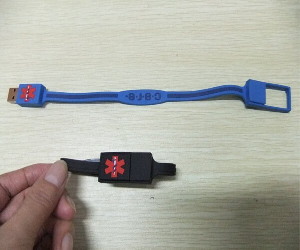 male silicone bracelet usb drive