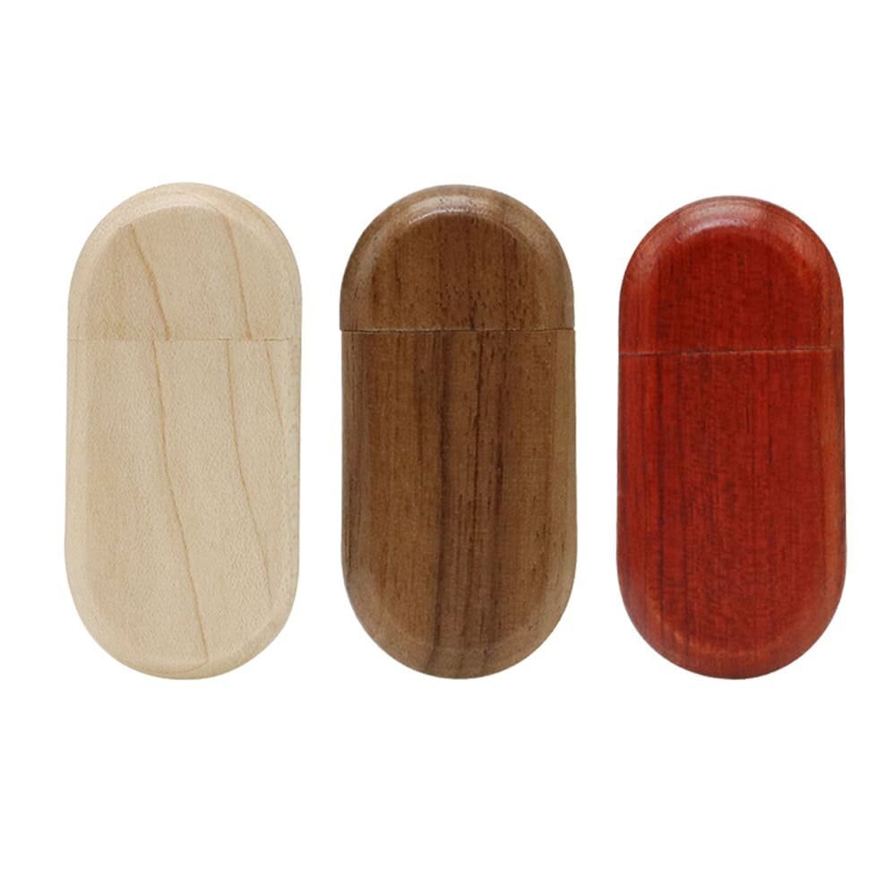oval friendly wooden usb flash drive