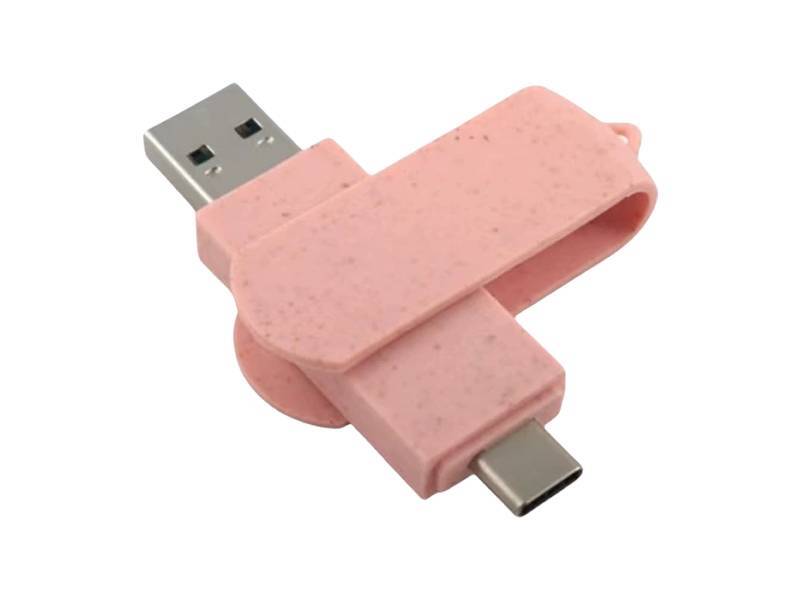 Memoria USB Teléfono Giratoria Degradable Rosa