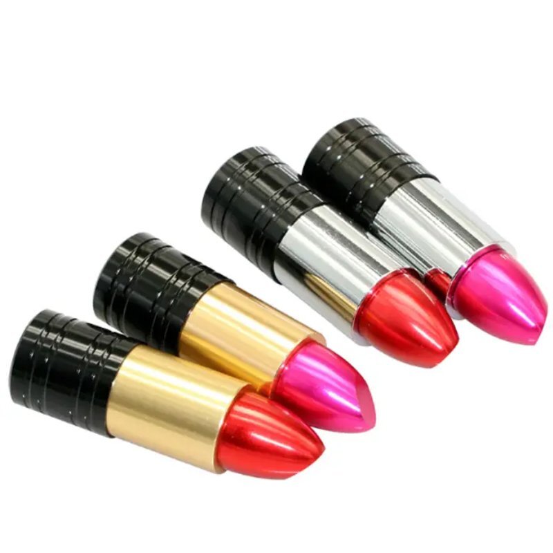 Beautiful Lipstick Red Rose Pink USB Flash Drive 64GB 32GB 16GB 8GB 4GB Metal Lipstick USB 2.0 Memory Sticks U Disk Pendrive