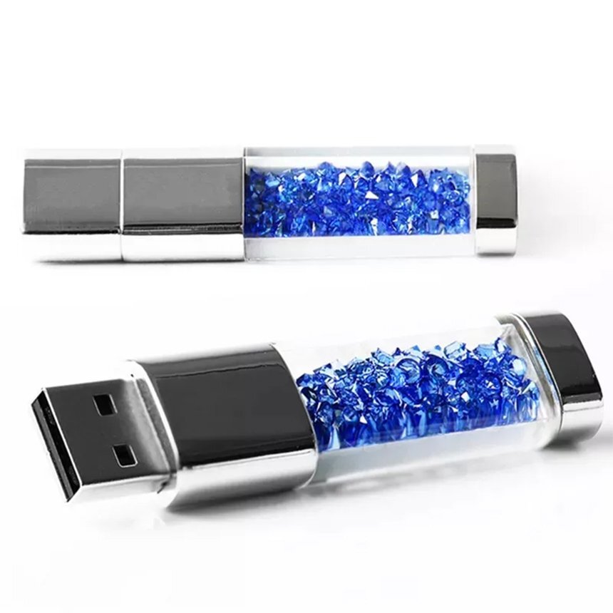 Bling Bling USB Flash Drives Rainbow Color USB Drive Memory Stick Crystal Flash Disk Wholesale Cheap Corporate Gift Custom USB