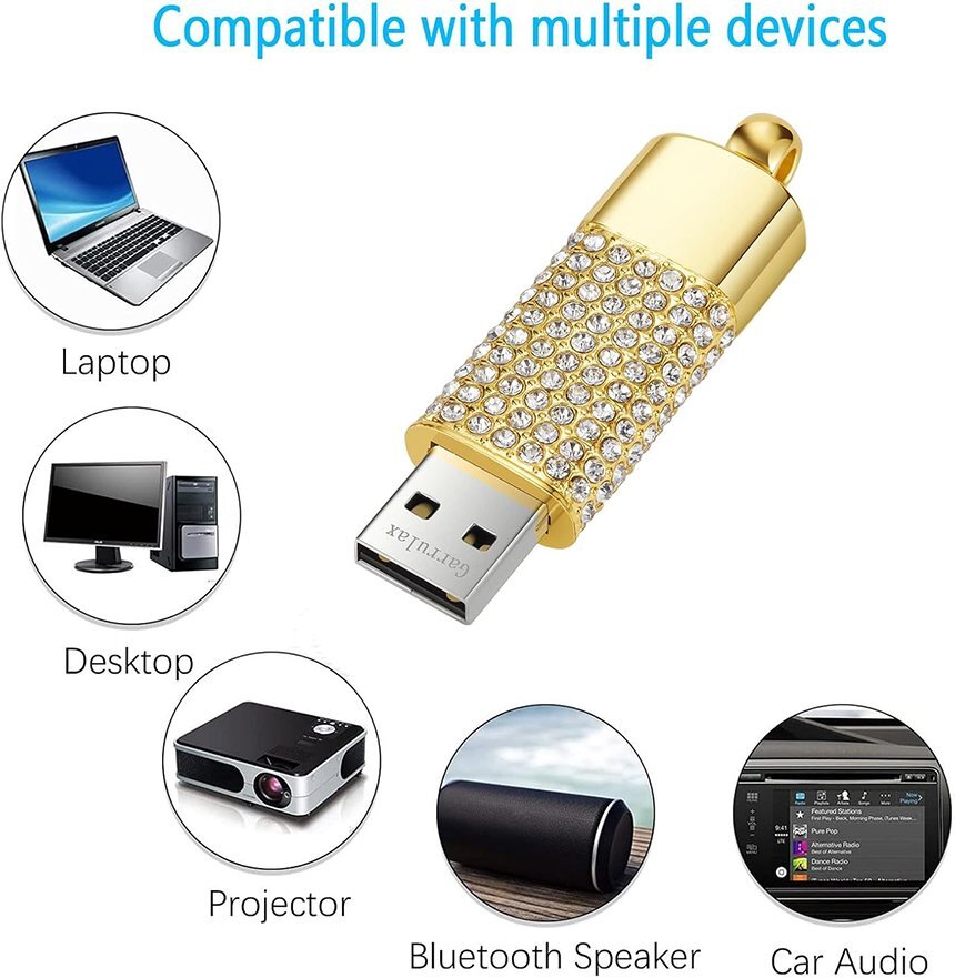 Jewelry Necklace Pendrive Diamond USB Flash Drive Memory Stick