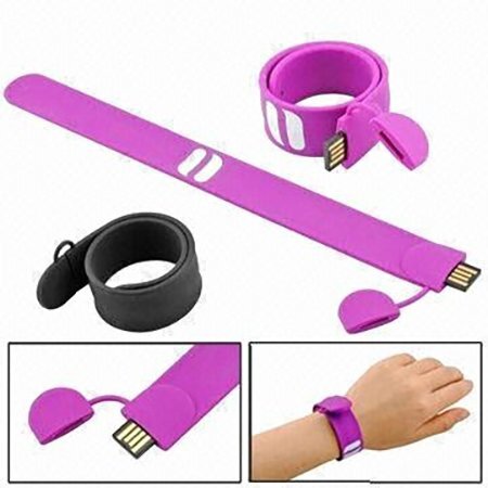 Silicone Slap Bracelet USB Drive, Wristband Pendrive