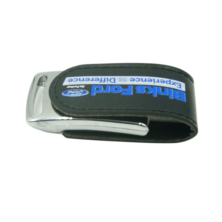 Soft-lined leather USB flash drive