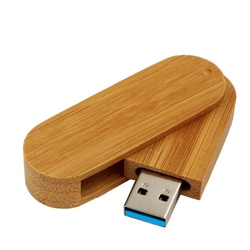 Carbonized Bamboo Rotating USB 3.0 Drive