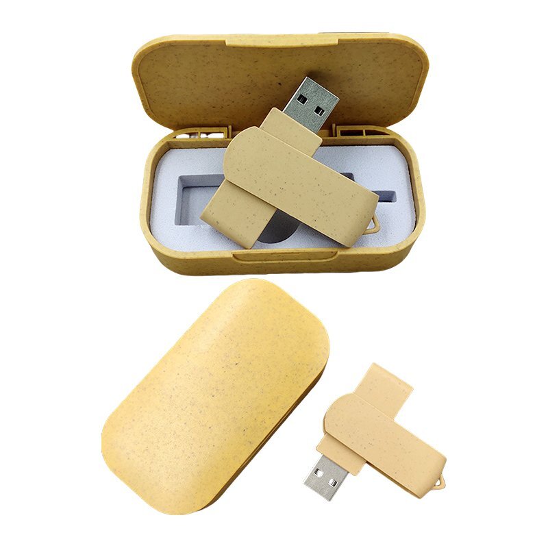 Standard Degradable Rotating USB Flash Drive with logo