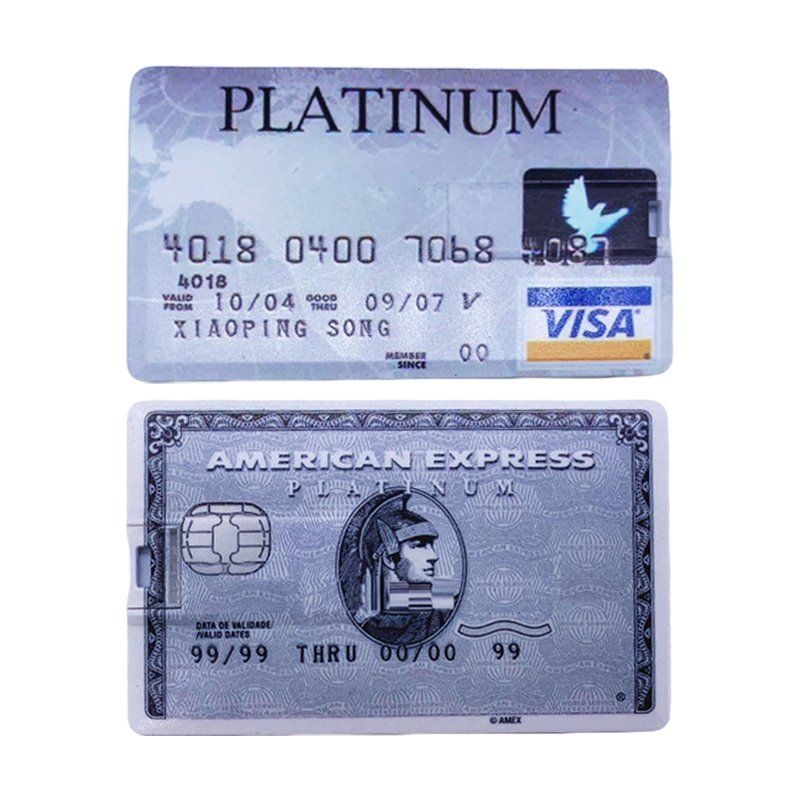 tarjeta de crédito metálica usb