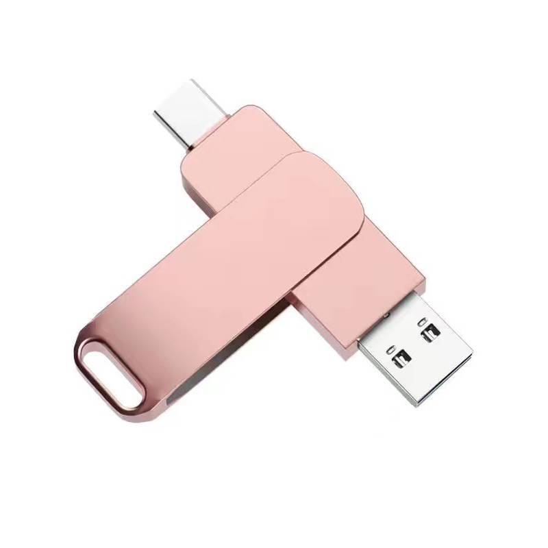 rose-gold-Dual Interface USB3.0Type-c USB Flash Drive for Android Phone Computer