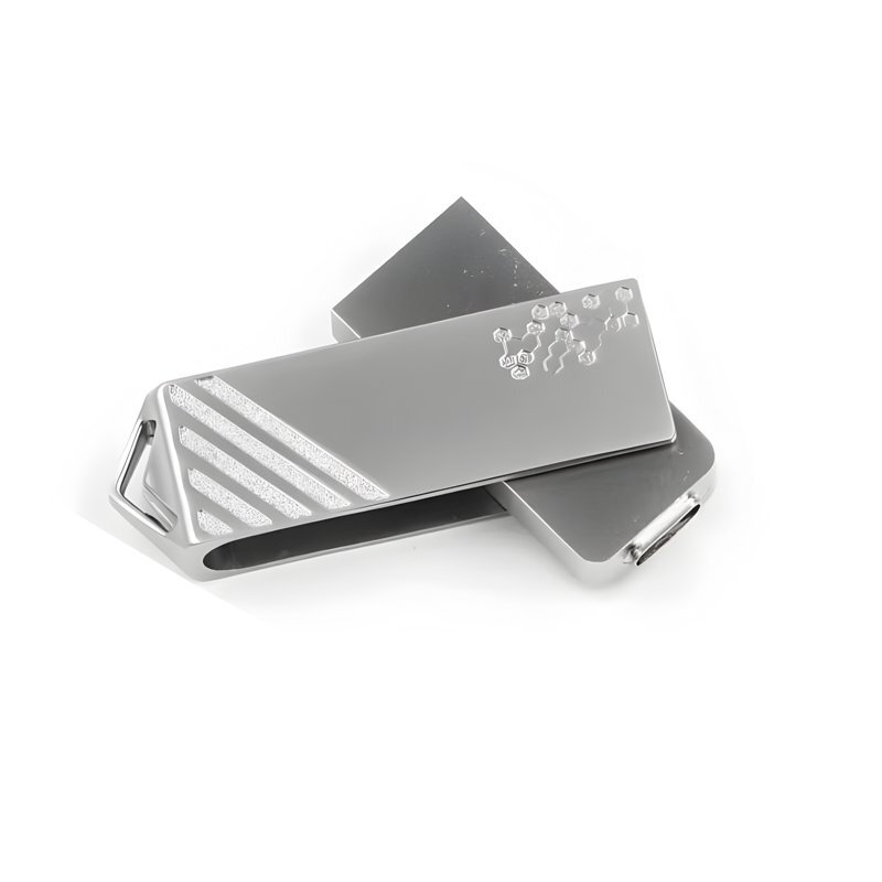 siliver - colored usb a and usb c flash drive