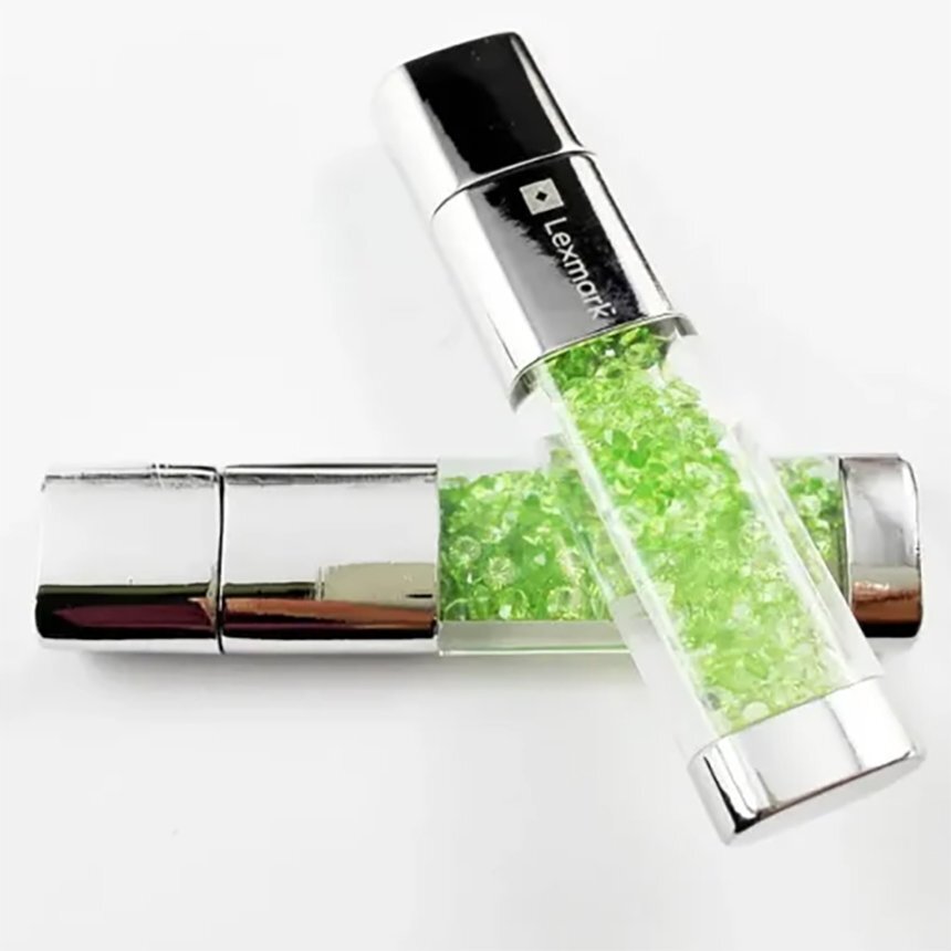 Custom Rhinestone Crystal USB Flash Drives |Sub-Surface Laser Engraved Crystal USB