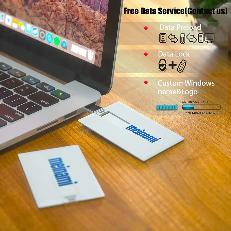 card usb flash drive with free data service