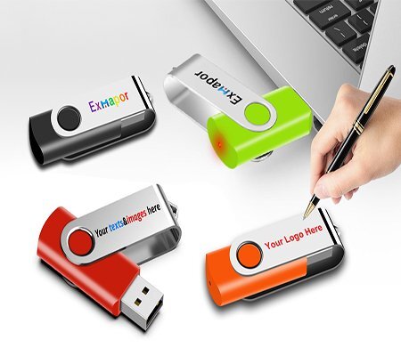 Customized USB Flash Drives 64MB 50PCS Exmapor ThumbDrive Personalized with Your Logo Electronics