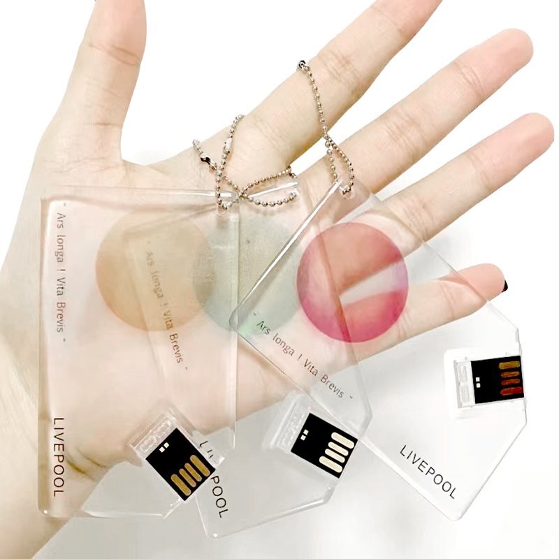 unità flash usb della carta trasparente alla rinfusa