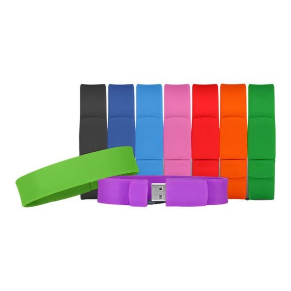 Classic Rubber Promo Wristband USB Flash Drives - custom wristband USB flash drive with logo, made by YOUSAN USB manufacturer