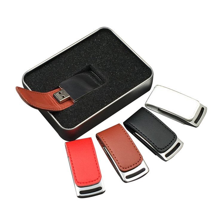 Creative Leather USB Flash Drive detail view 2 - custom leather USB flash drive by YOUSAN
