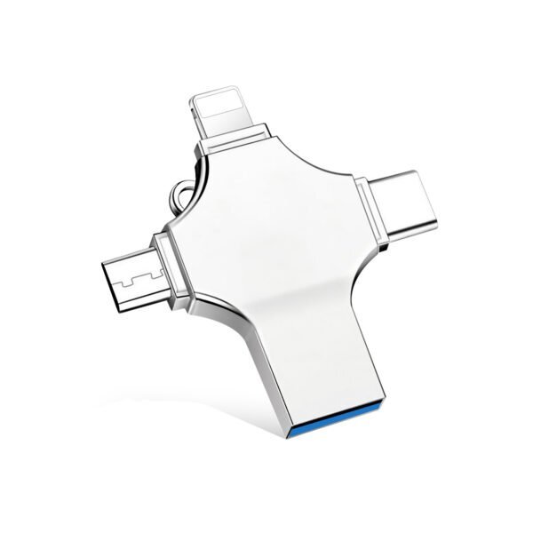 Cross Shaped 4-in-1 OTG USB Flash Drive - custom OTG USB flash drive with logo, made by YOUSAN USB manufacturer