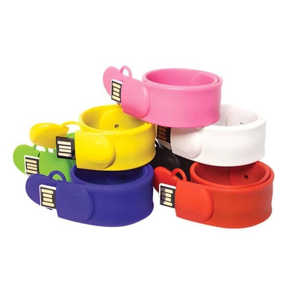 Slap Wristband USB Flash Drive - custom wristband USB flash drive with logo, made by YOUSAN USB manufacturer