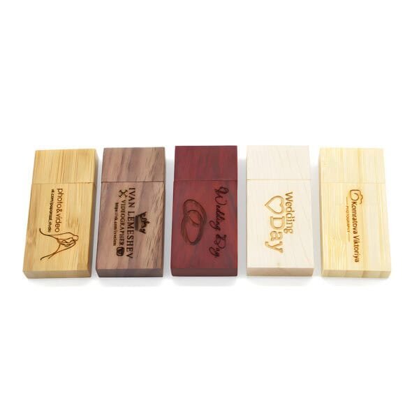 Wooden Rectangle USB Flash Drives - custom wooden USB flash drive with logo, made by YOUSAN USB manufacturer