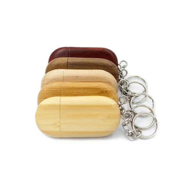 USB 3.0 Oval Wooden USB Flash Drive - custom wooden USB flash drive with logo, made by YOUSAN USB manufacturer