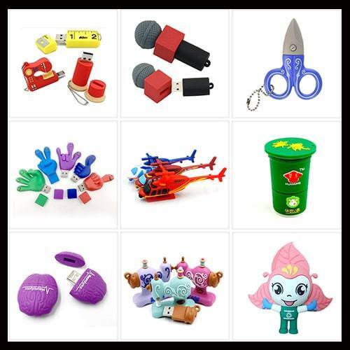 Custom shaped PVC USB drive