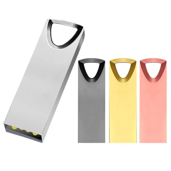 Metal Triangle USB Flash Drive - custom metal USB flash drive with logo, made by YOUSAN USB manufacturer