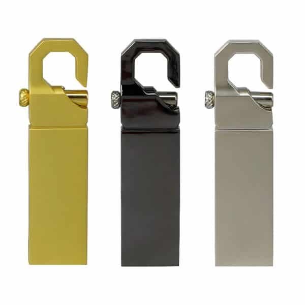 Metal Thumb Flash Drive with Hanging Buckle - custom metal USB flash drive with logo, made by YOUSAN USB manufacturer