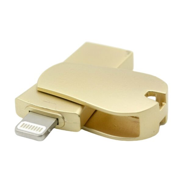 Metal Rotating Lightning and USB-C Flash Drive - custom mini USB flash drive with logo, made by YOUSAN USB manufacturer