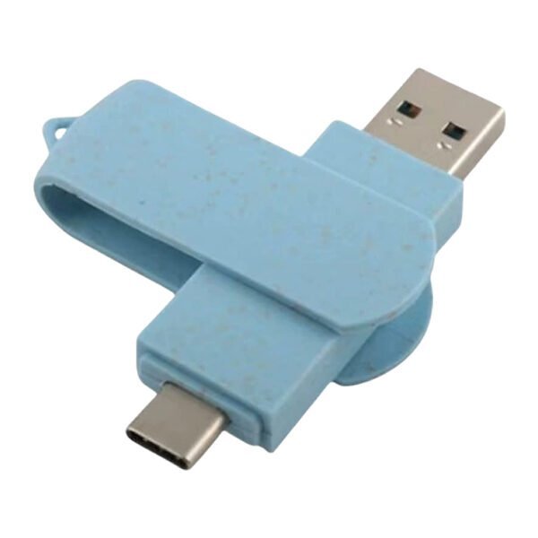 Biodegradable Rotating OTG USB Flash Drive - custom biodegradable USB flash drive with logo, made by YOUSAN USB manufacturer