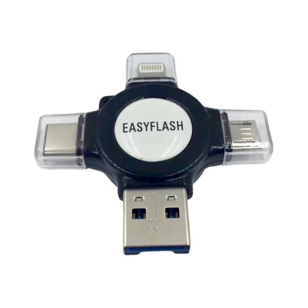 4-in-1 Cross USB-C Flash Drive - custom OTG USB flash drive with logo, made by YOUSAN USB manufacturer
