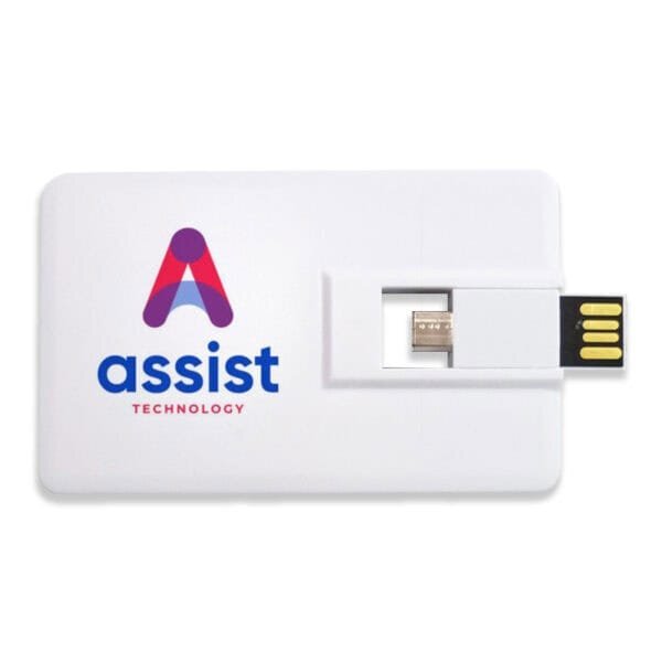 Credit Card OTG USB Flash Drive - custom card USB flash drive with logo, made by YOUSAN USB manufacturer