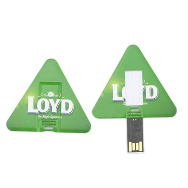 Mini Triangle Card USB Flash Drive - custom card USB flash drive with logo, made by YOUSAN USB manufacturer