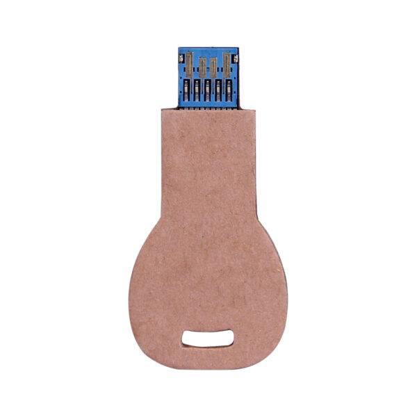 Biodegradable Round Head Key Flash Pendrive - custom biodegradable USB flash drive with logo, made by YOUSAN USB manufacturer