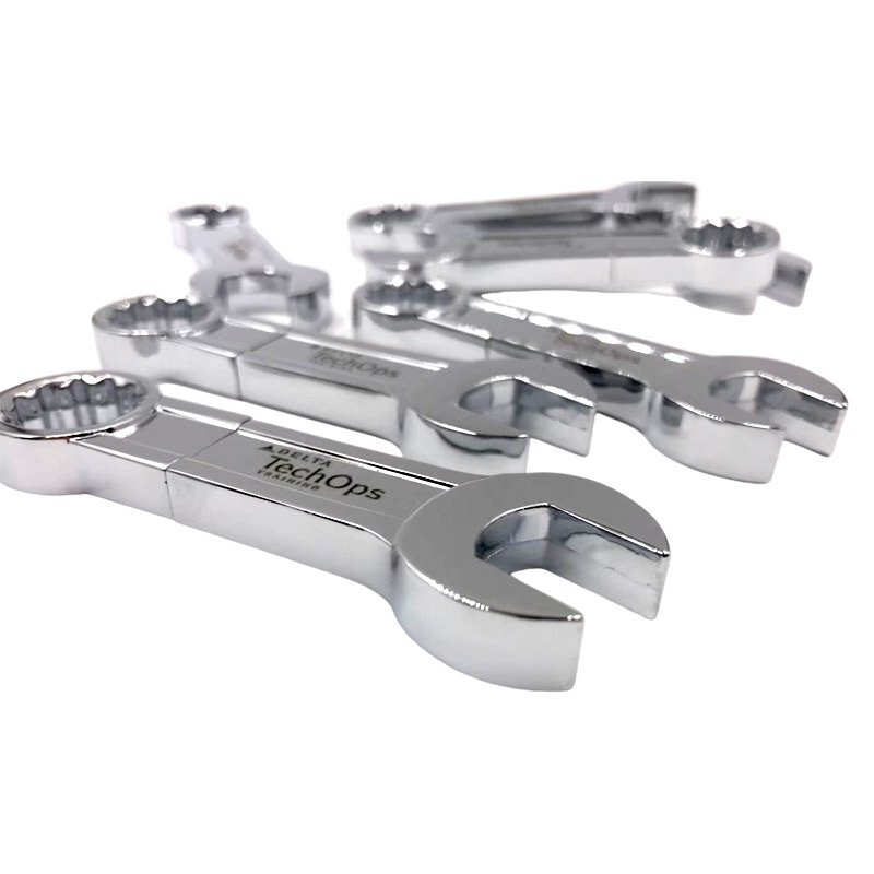 Customized Metal Wrench Flash Drive for Tachops Inc - custom custom USB flash drive with logo, made by YOUSAN USB manufacturer